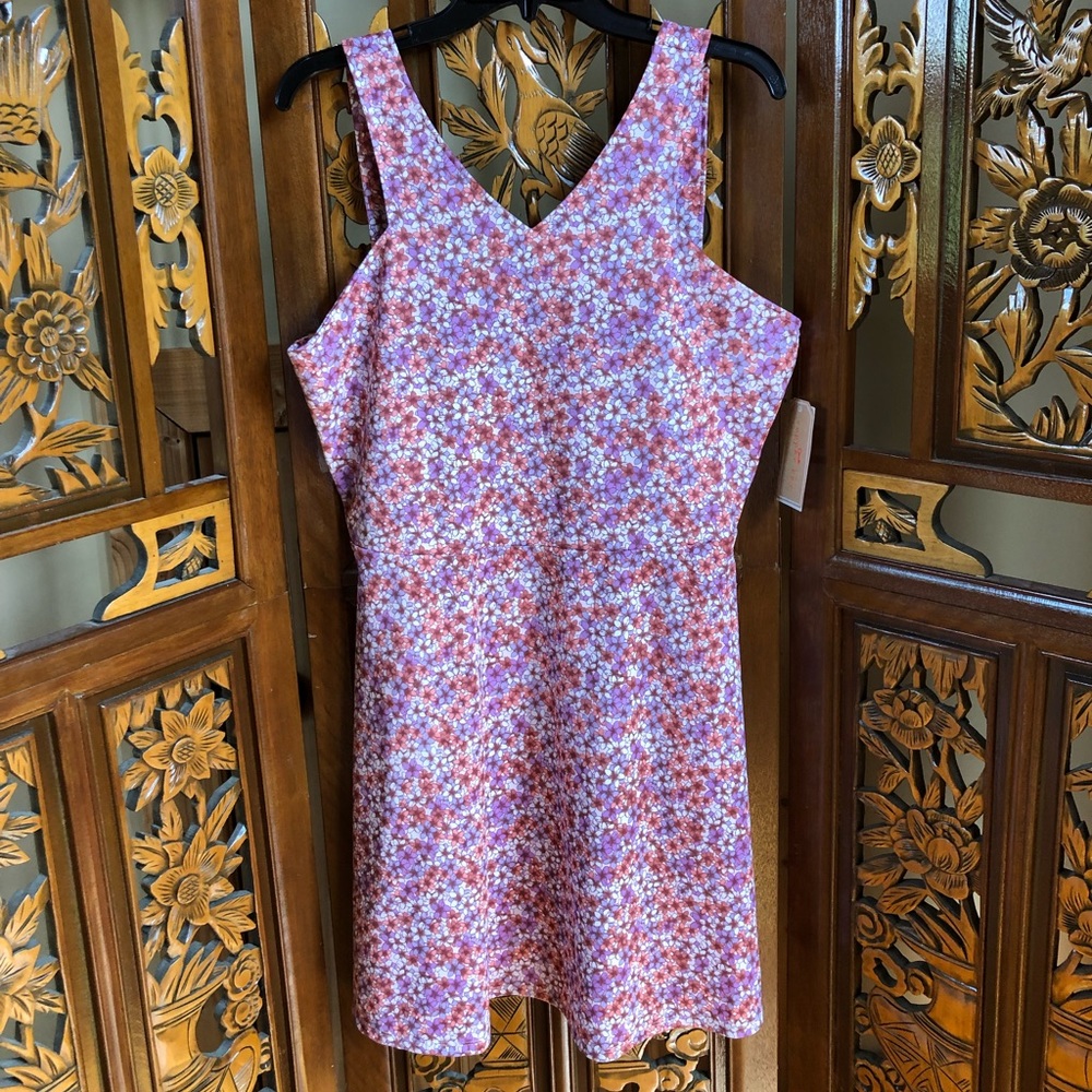 Copper Key Floral Fit & Flare Dress